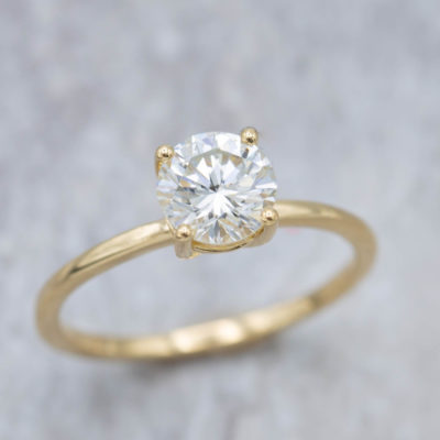 straight band - engagement ring setting