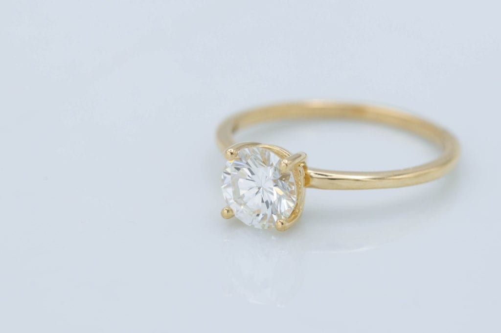 classic solitaire engagement ring setting