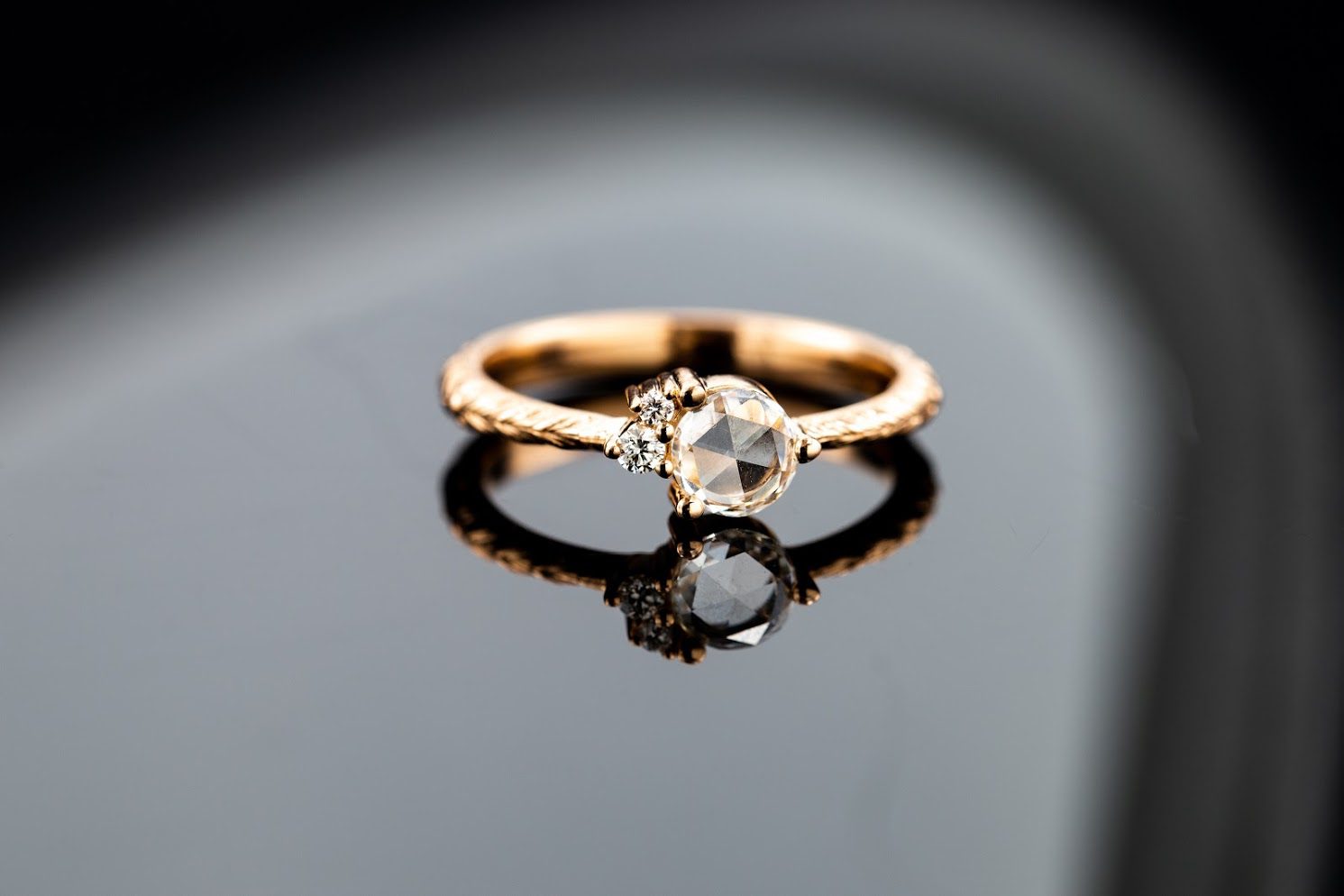 rose cut diamond - vintage engagement rings
