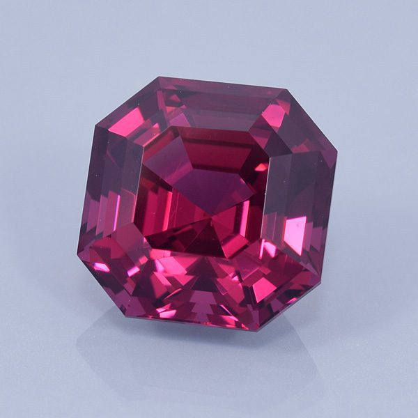 Asscher Style Square Emerald Cut Rhodolite Garnet, Tanzania, 3.06 Ct ...