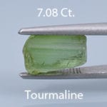 Rough version of Fancy Brilliant Emerald Cut Tourmaline