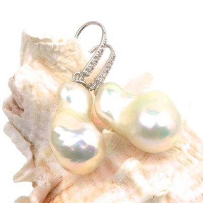 souffle pearl earrings - keshi pearls and souffle pearls