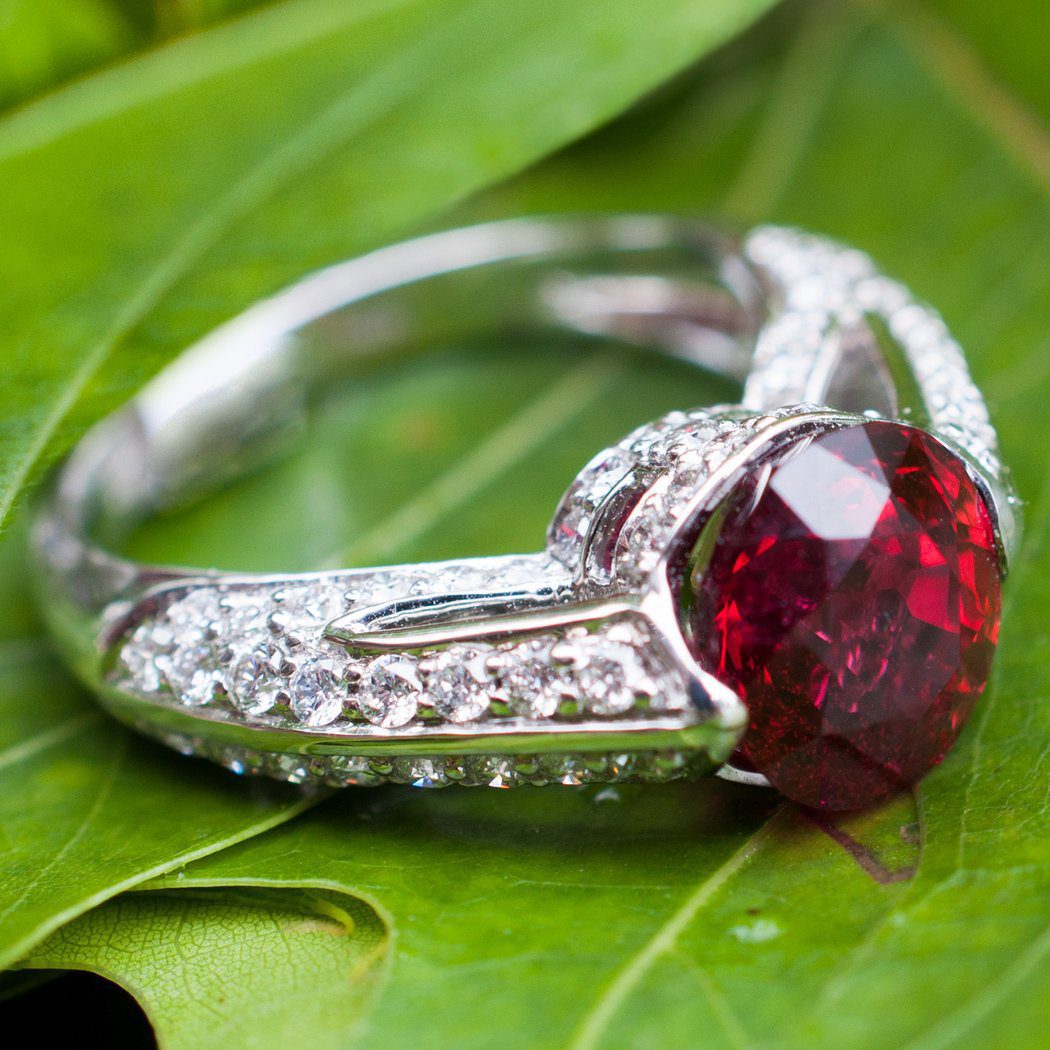 red spinel ring