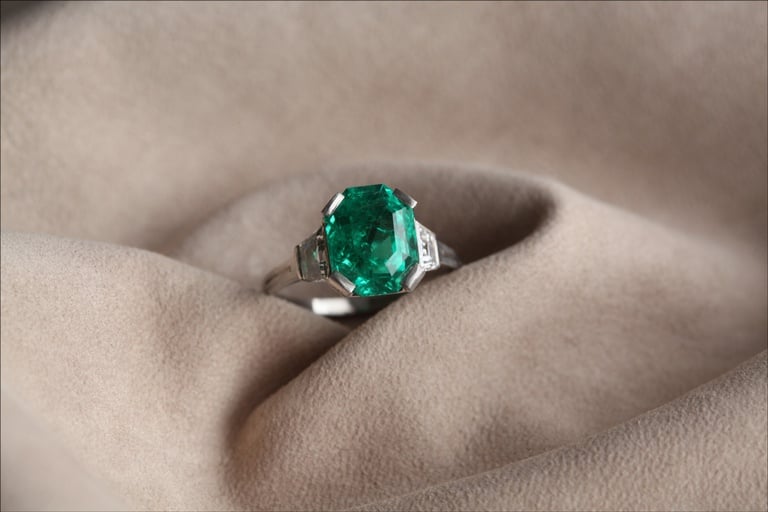 tiffany green emerald ring