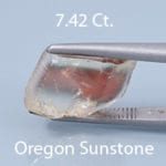 Rough version of Step Rhombus Cut Oregon Sunstone