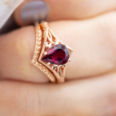 rubellite engagement ring