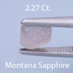 Rough version of Fancy Brilliant Emerald Cut Sapphire