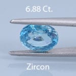 Rough version of Brilliant Oval Cut Zircon