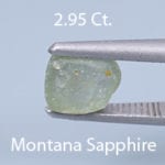 Rough version of Custom Square Cushion Cut Sapphire