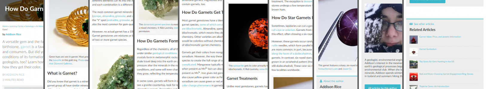 how does garnet form
