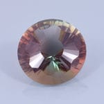 Finished version of Custom Round Brilliant Cut Oregon Sunstone