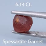Rough version of Fancy Round Brilliant Cut Spessartite Garnet