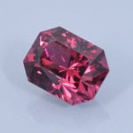 Finished version of Barion Square Cut Spessartite Garnet