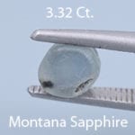 Rough version of Custom Round Cut Sapphire