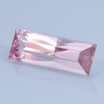 Finished version of Radiant Step Baguette Cut Tourmaline