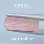 Rough version of Radiant Step Baguette Cut Tourmaline