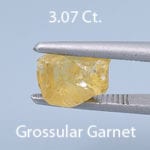 Rough version of Barion Emerald Cut Grossular Garnet