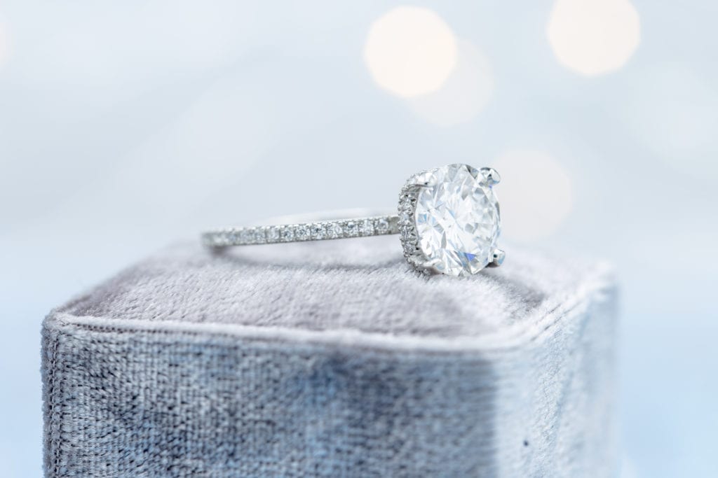 diamond engagement ring - lab-created