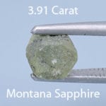 Rough version of Custom Barion Hexagon Cut Sapphire