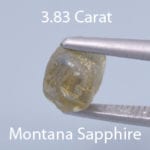 Rough version of Custom Octagon Cut Sapphire