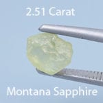 Rough version of Fancy Radiant Hexagon Cut Sapphire