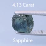 Rough version of Round Brilliant Cut Sapphire
