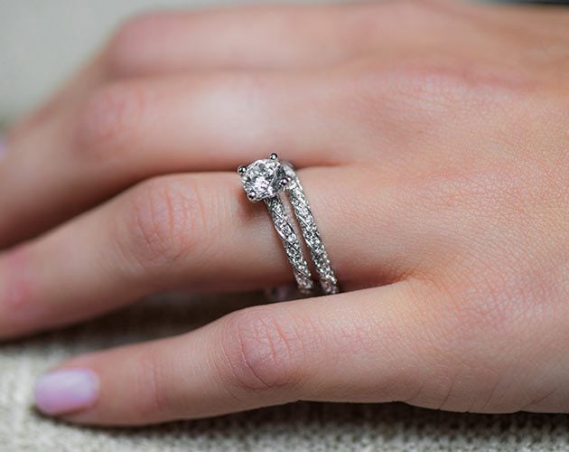 Diamond engagement and wedding sets dozen spin