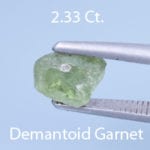 Rough version of Barion Kite Cut Demantoid Garnet