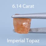Rough version of Barion Square Cut Precious Imperial Topaz
