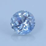 Finished version of Custom Round Brilliant Cut Sapphire
