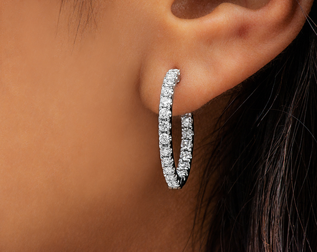 oversized diamond hoop earrings