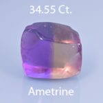 Rough version of Radiant Step Emerald Cut Ametrine