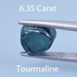 Rough version of Custom Square Brilliant Cut Tourmaline