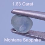 Rough version of Custom Hexagon Cut Sapphire