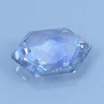 Finished version of Custom Rose Cut Hexagon Cut Sapphire