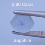 Rough version of Custom Rose Cut Hexagon Cut Sapphire