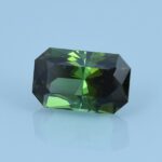 Finished version of Custom Emerald Cut Tourmaline