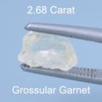 Rough version of Emerald Cut Grossular Garnet