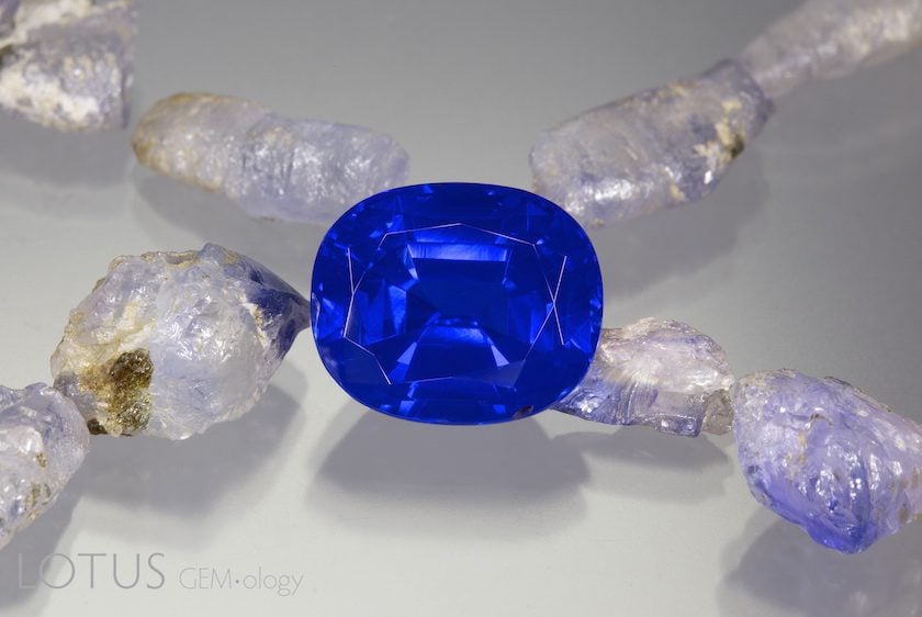 gem origin = Kashmir-like Madagascar sapphire