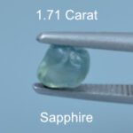 Rough version of Custom Octagon Cut Sapphire