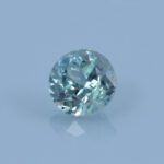 Finished version of Custom Round Cut Sapphire