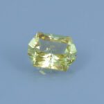 Finished version of Custom Rectangle Cut Chrysoberyl