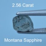 Rough version of Custom Diamond Shape Cut Sapphire